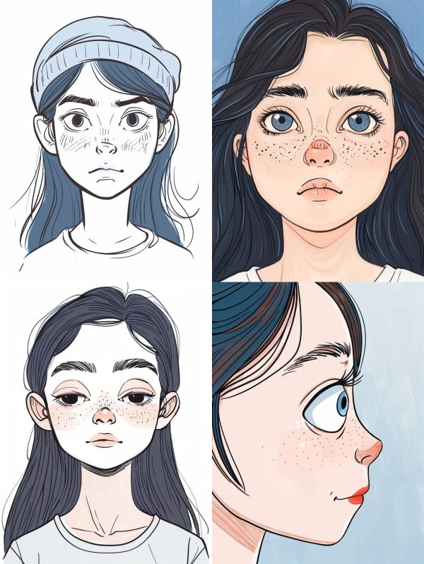 Moody Blue Indie Illustration