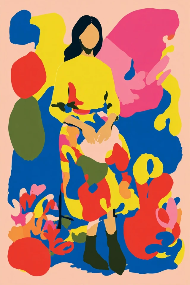 Vibrant Abstract Figure - Image 1