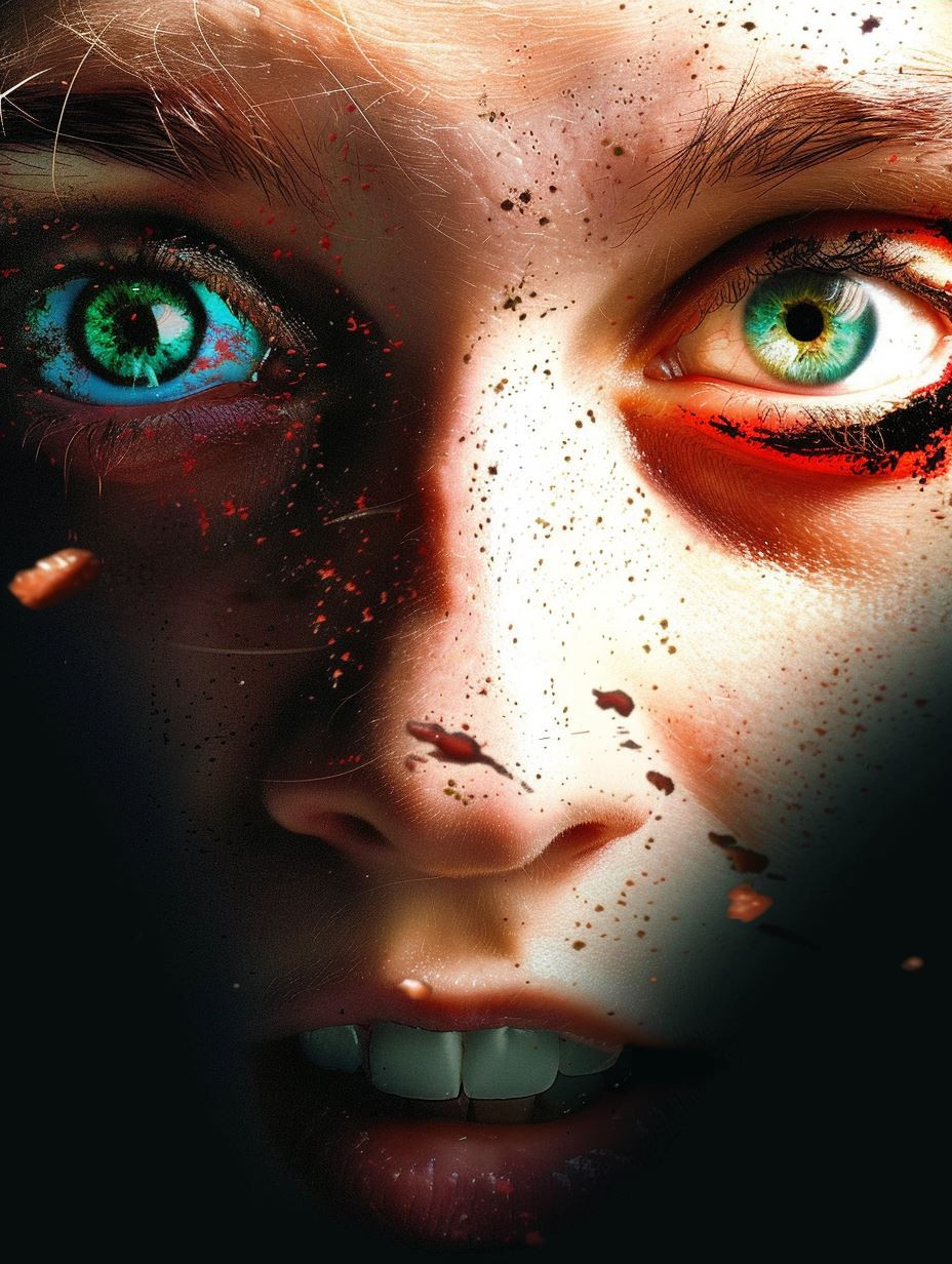 Haunting Gaze of Neon Shadows - Image 4