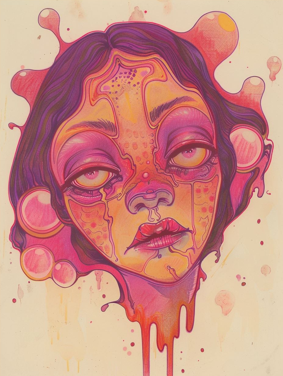 Surreal Pastel Portrait Studies - Image 4