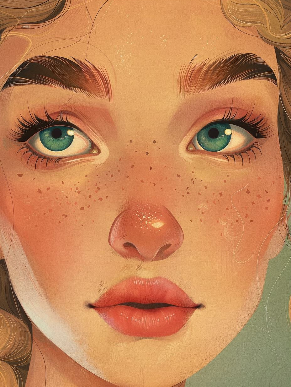 Ethereal Gazes: A Digital Portrait Study - Image 3