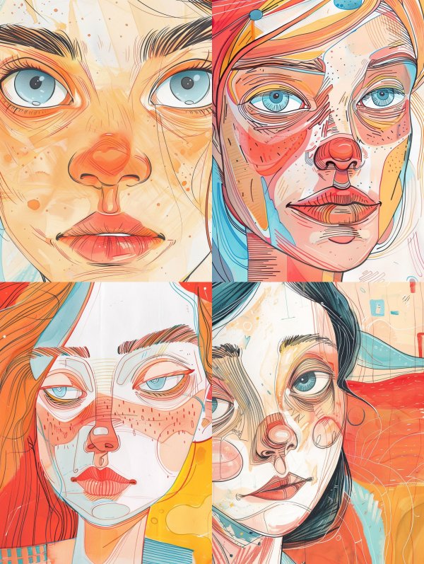 Prismatic Portraits of Modern Femininity