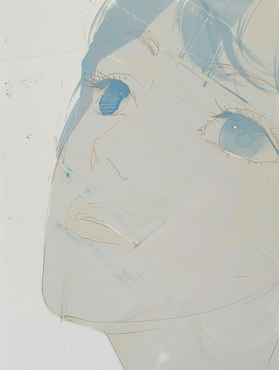 Ethereal Gazes in Blue - Image 2