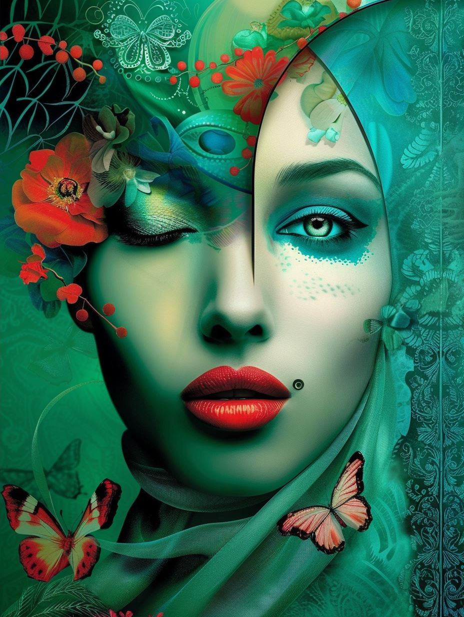 Ethereal Teal Dream Portraits - Image 2