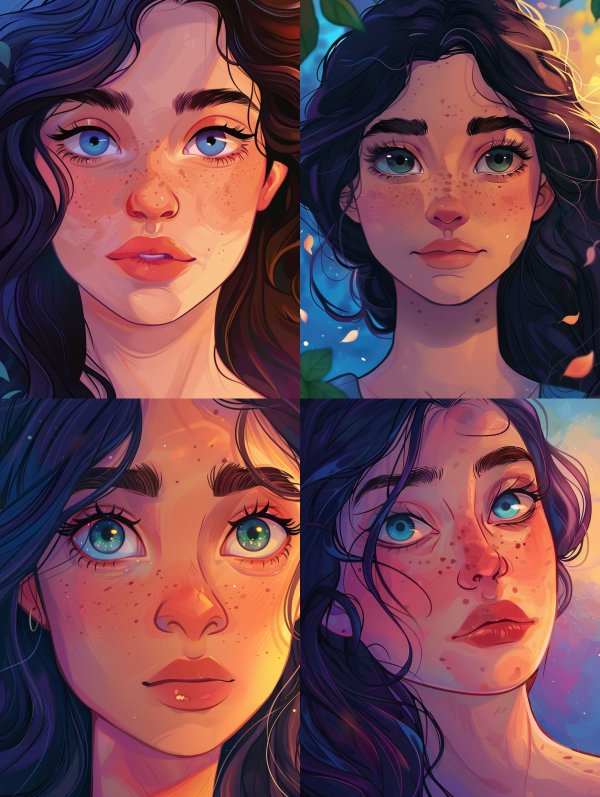 Ethereal Gaze in Sunset Hues
