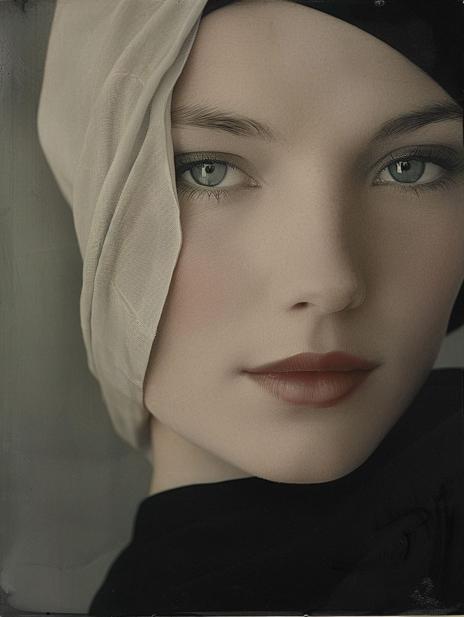 Noir Elegance Close Up Portrait - Image 3