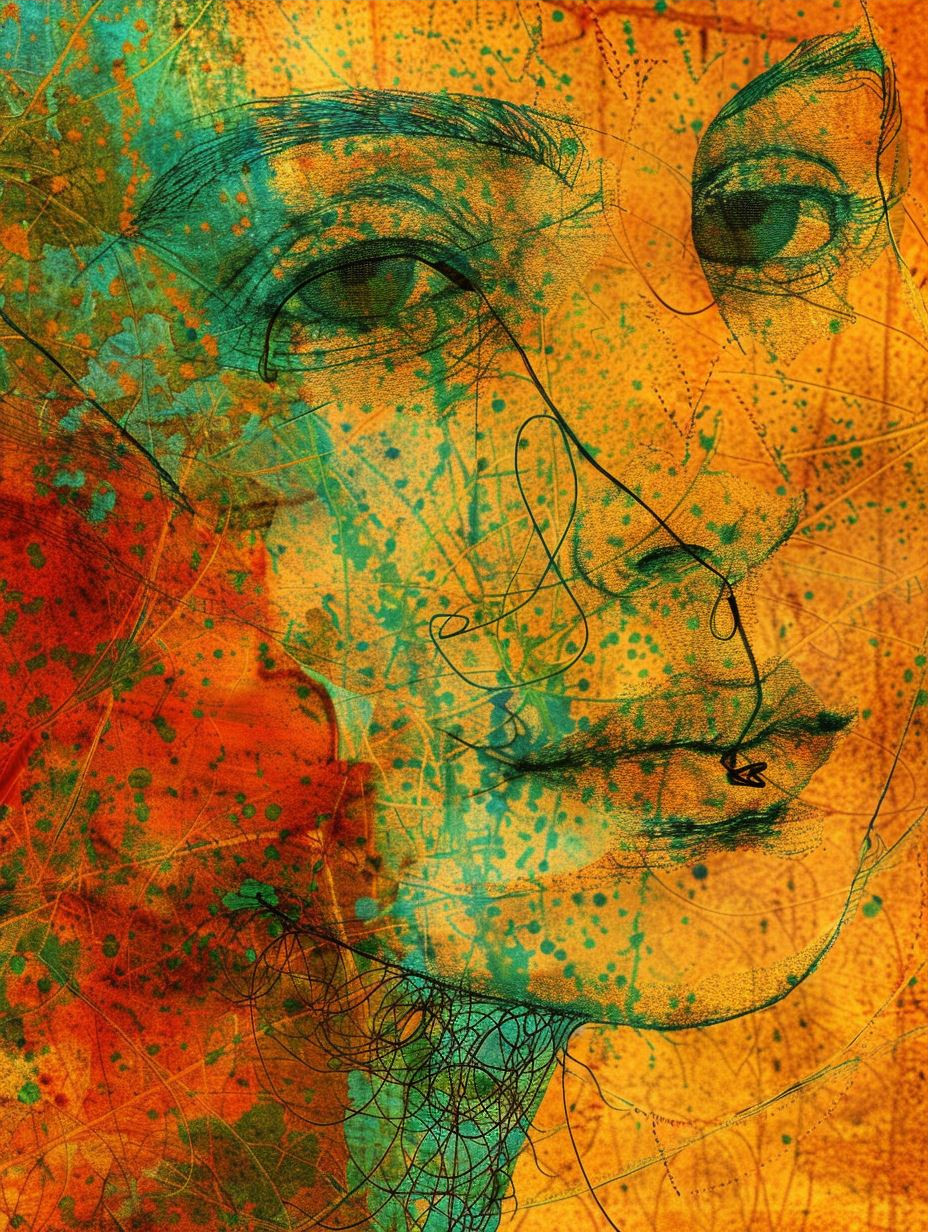 Ethereal Gaze in Textured Gold - Image 3