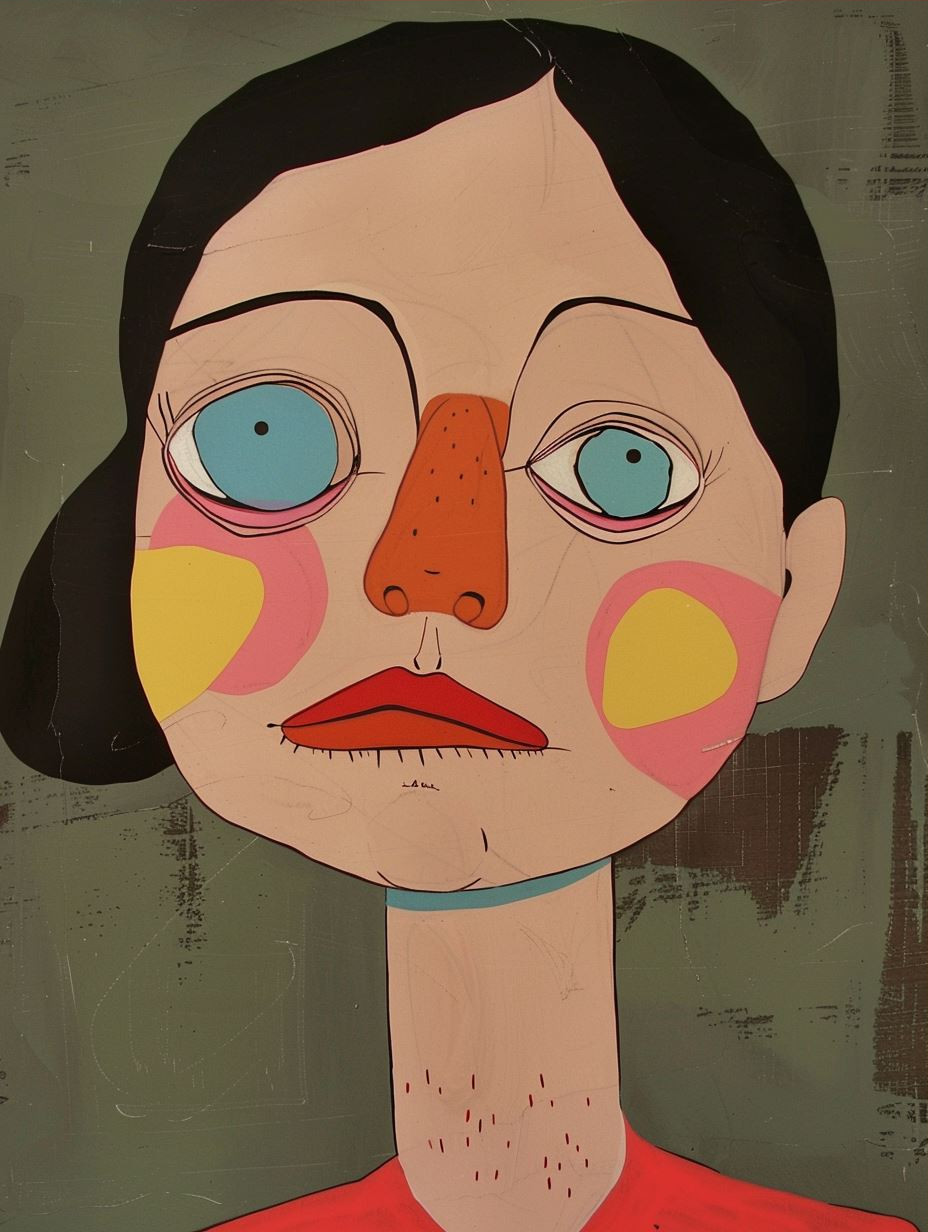 Whimsical Modernist Portrait Study - Image 3