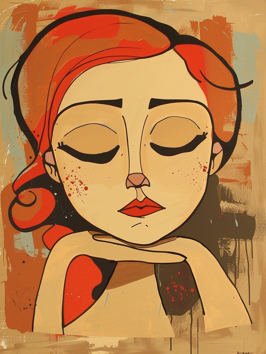 Melancholic Modernist Female Portraits - Image 2