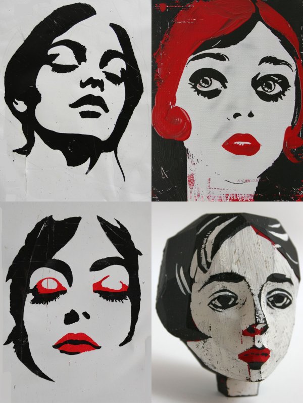 Bold Contrast Pop Art Portraits