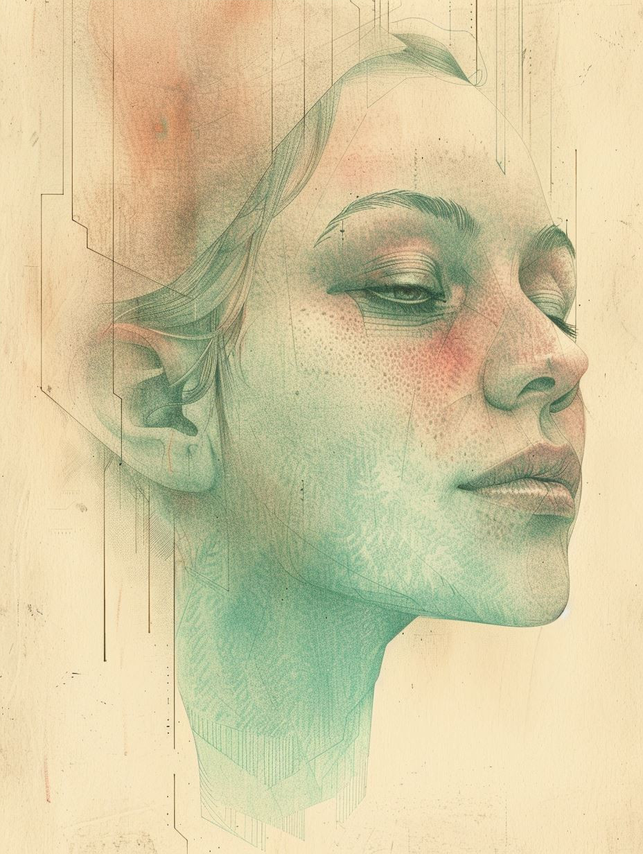 Ethereal Layers of Teal Serenity - Image 4