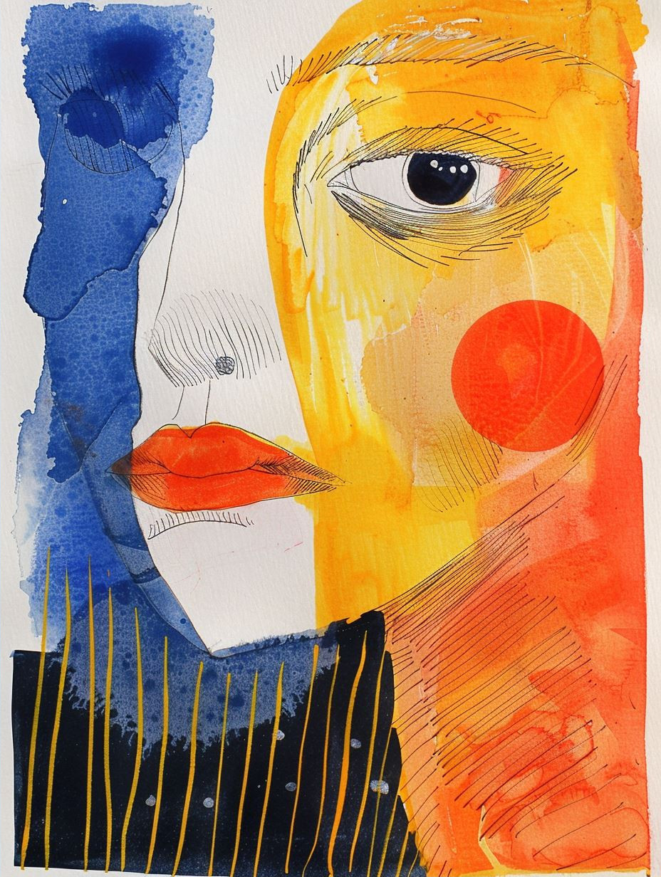 Abstract Portraits in Vibrant Hues - Image 2