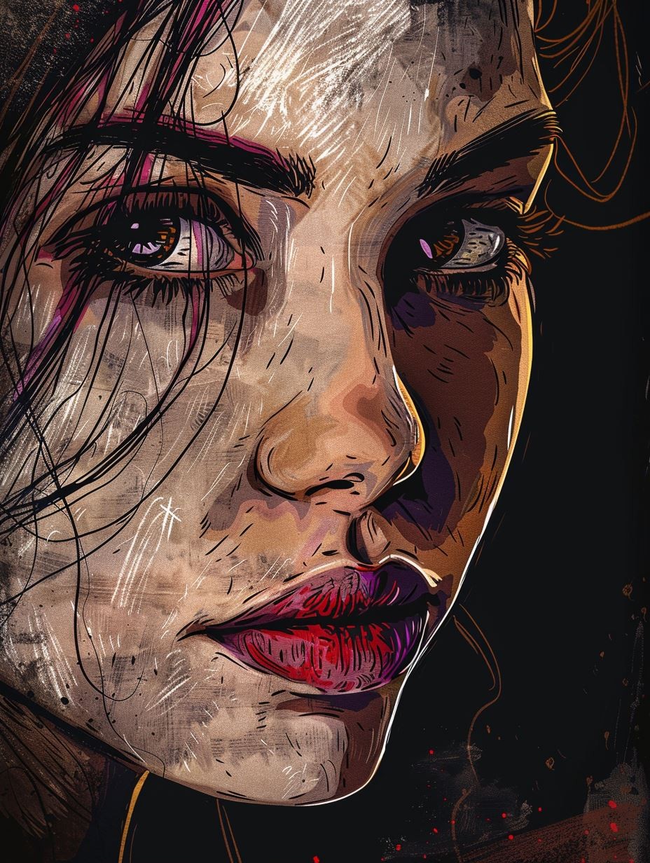 Gritty Urban Expressionist Portrait - Image 2