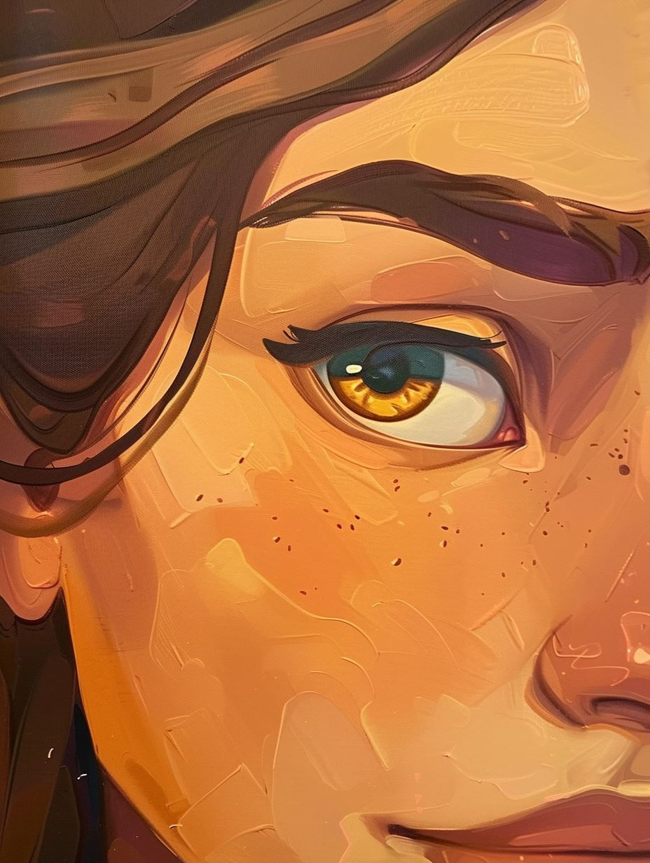 Golden Hour Impasto Portrait