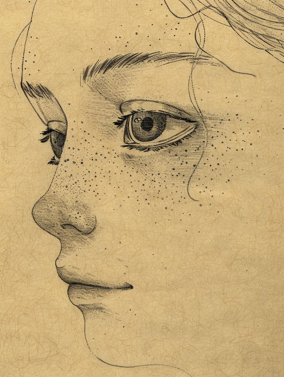 Hand Drawn Portrait Sketch Studies - Image 1