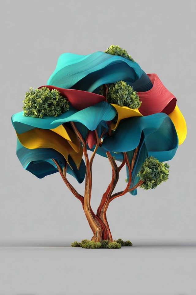 Chromatic Ribbon Sculpture - Image 5
