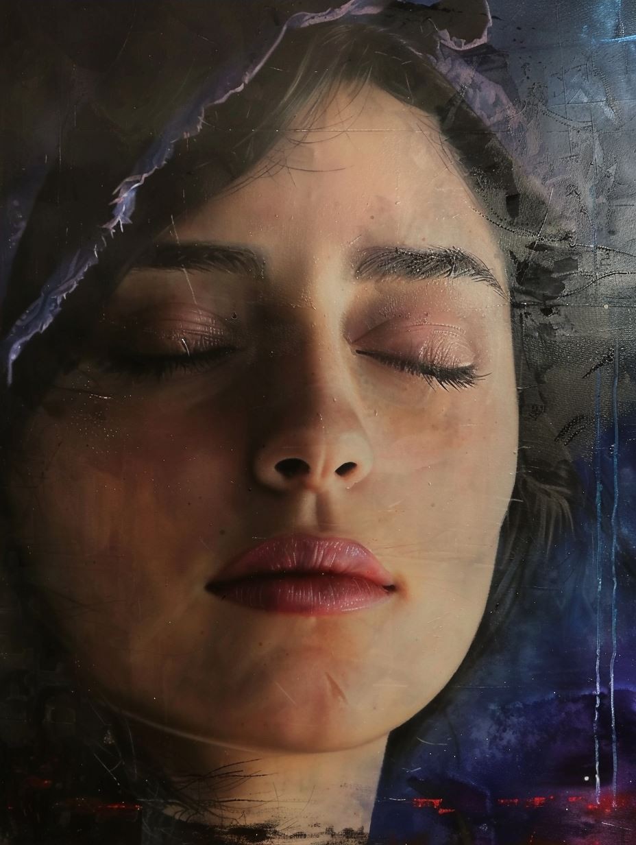 Ethereal Gazes in Blue - Image 4
