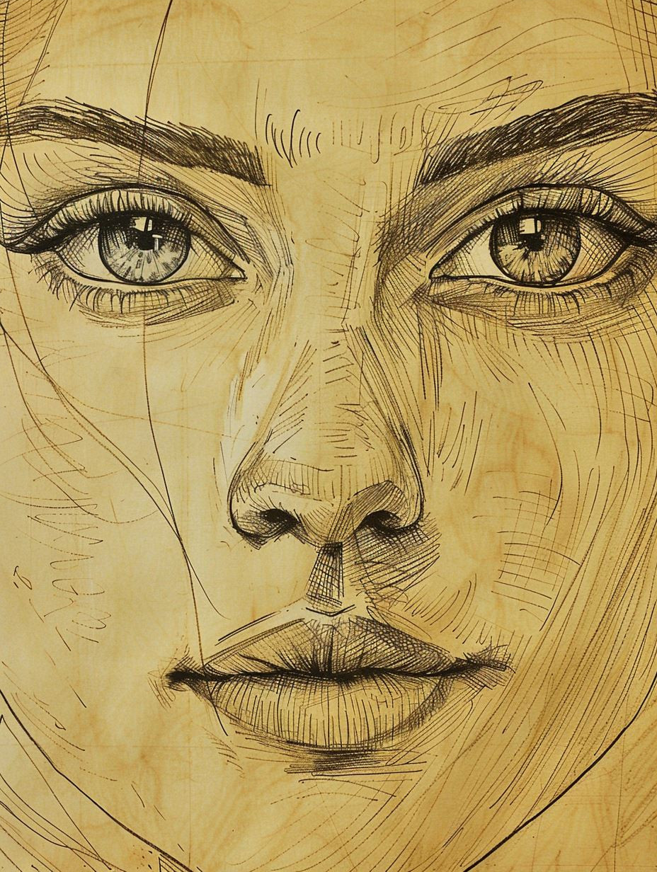 Surrealist Pencil Portrait Studies - Image 4