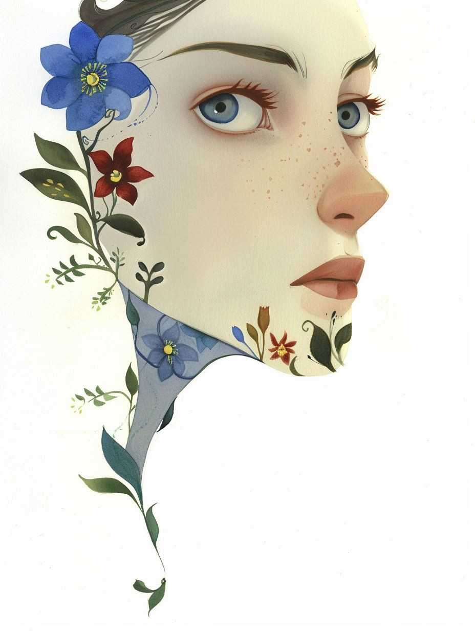 Ethereal Gazes in Watercolor - Image 2