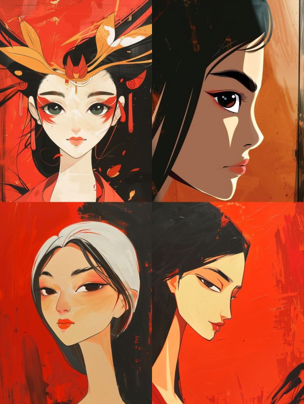 Crimson Elegance Oriental Fantasy
