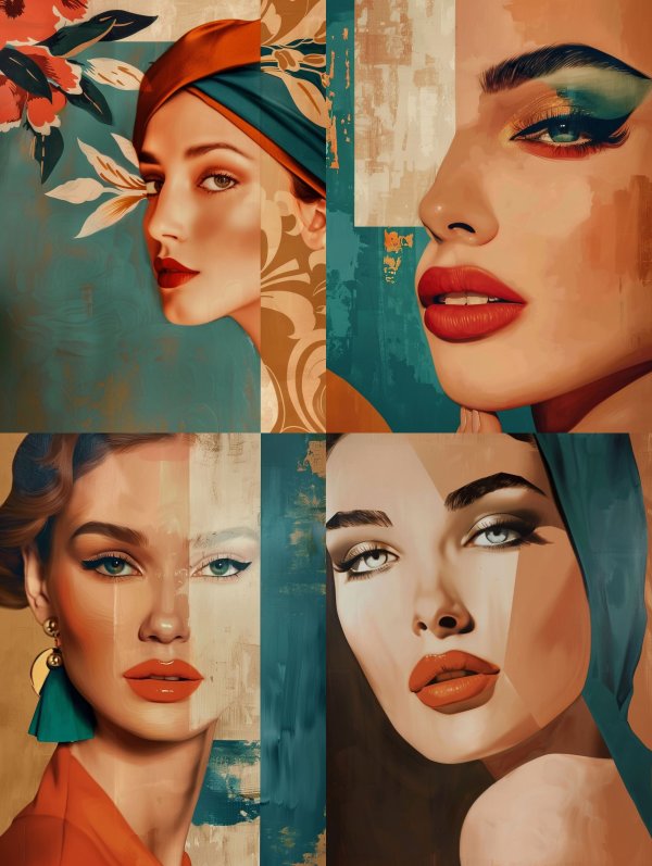 Modern Ethereal Portrait Collage