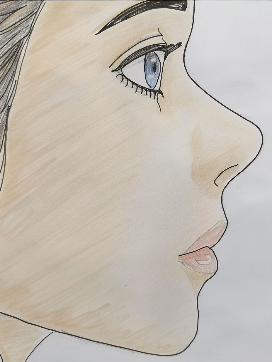Azure Gaze Sketch - Image 4