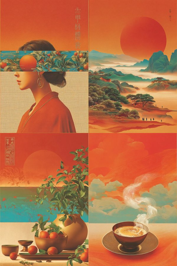 Crimson Zen Collage