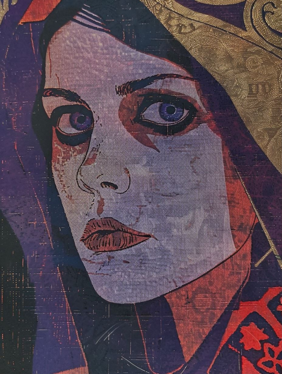 Mystic Gaze in Textured Violet - Image 1