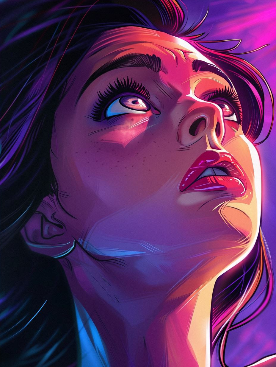 Neon Dreams Cyberpunk Portrait - Image 4