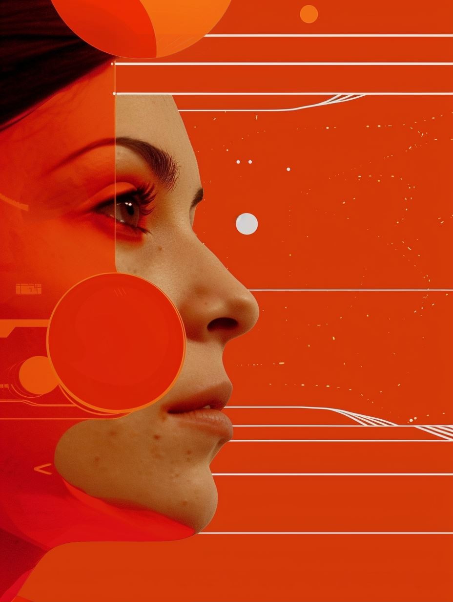 Crimson Geometric Vision - Image 1