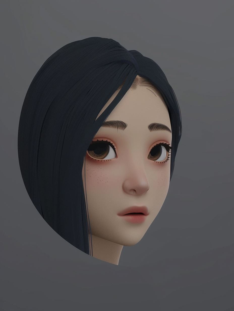 Serene Gaze in Slate Grey - Image 2