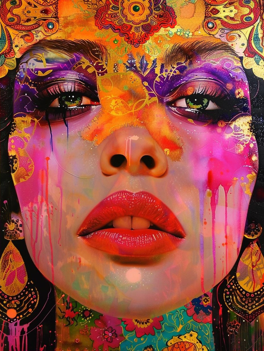 Psychedelic Neon Portrait Fusion - Image 2