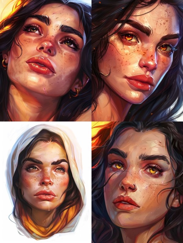 Ethereal Gaze: Digital Portrait Studies