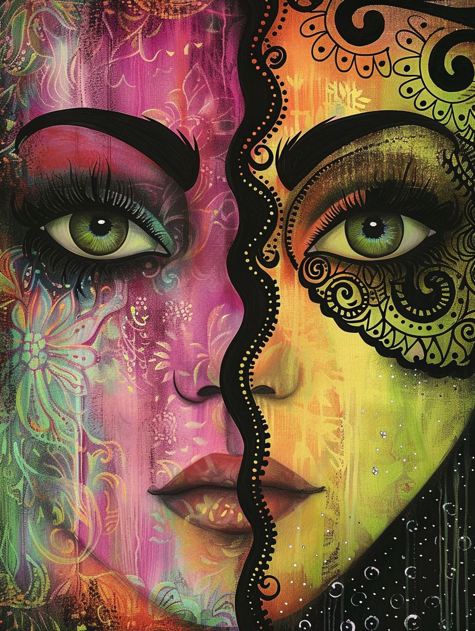 Floral Melancholy in Cosmic Night - Image 4
