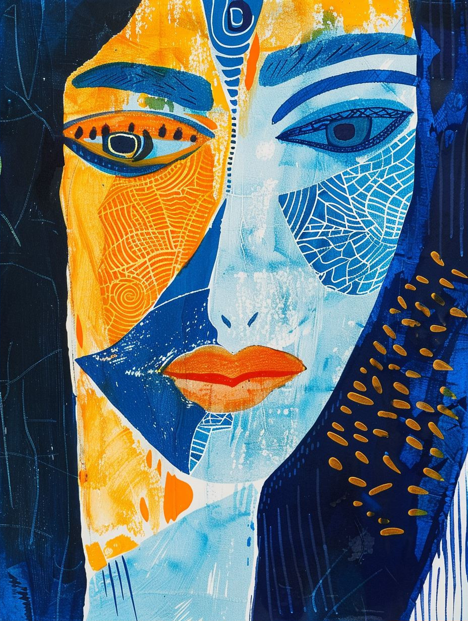 Abstract Cubist Portrait Study - Image 2