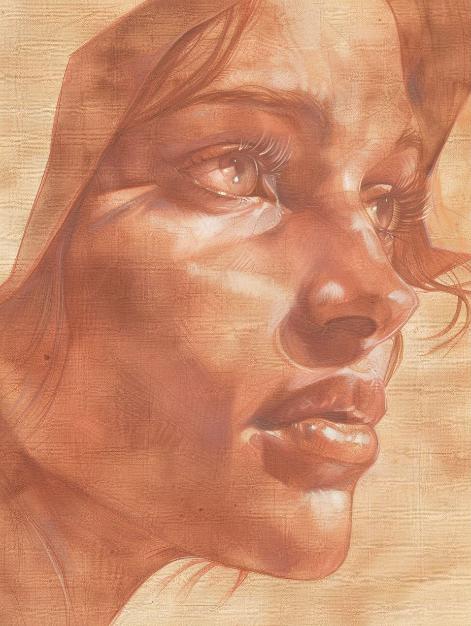 Ethereal Sanguine Portrait Studies - Image 1