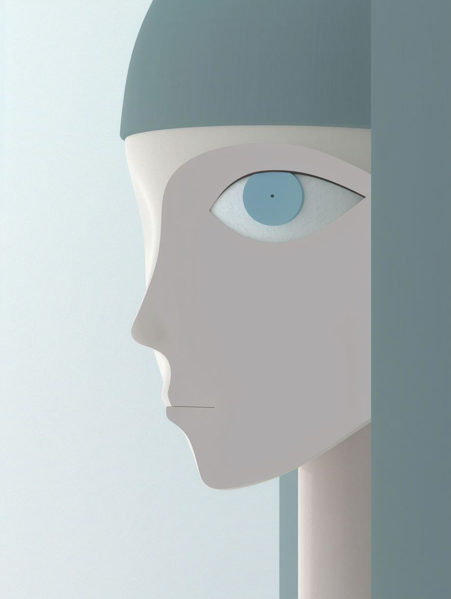 Minimalist Surrealist Digital Portrait