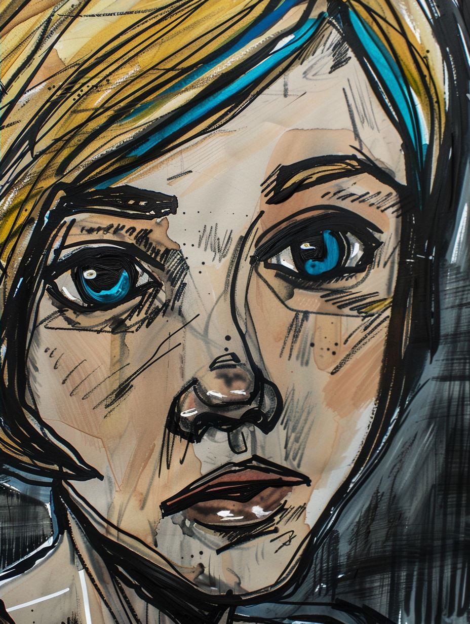 Ethereal Ink Sketch Portrait - Image 4