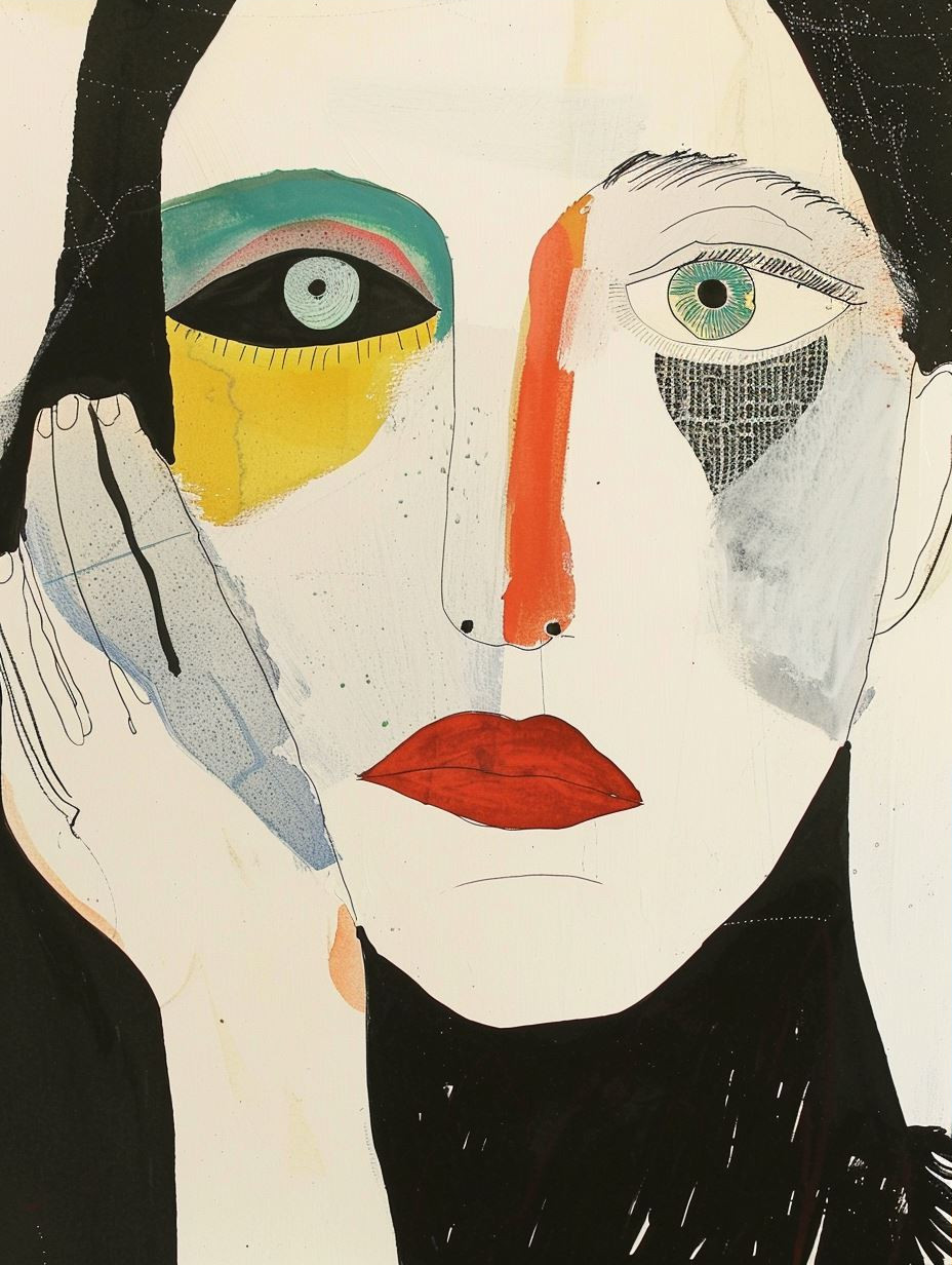Abstract Cubist Facial Portraits - Image 3