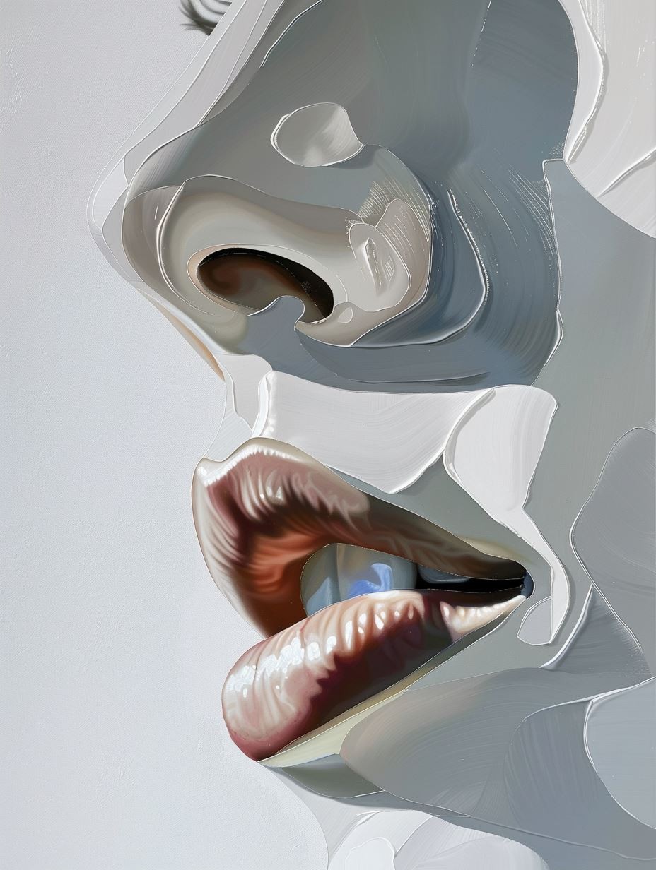 Fragmented Porcelain Portrait Study - Image 2
