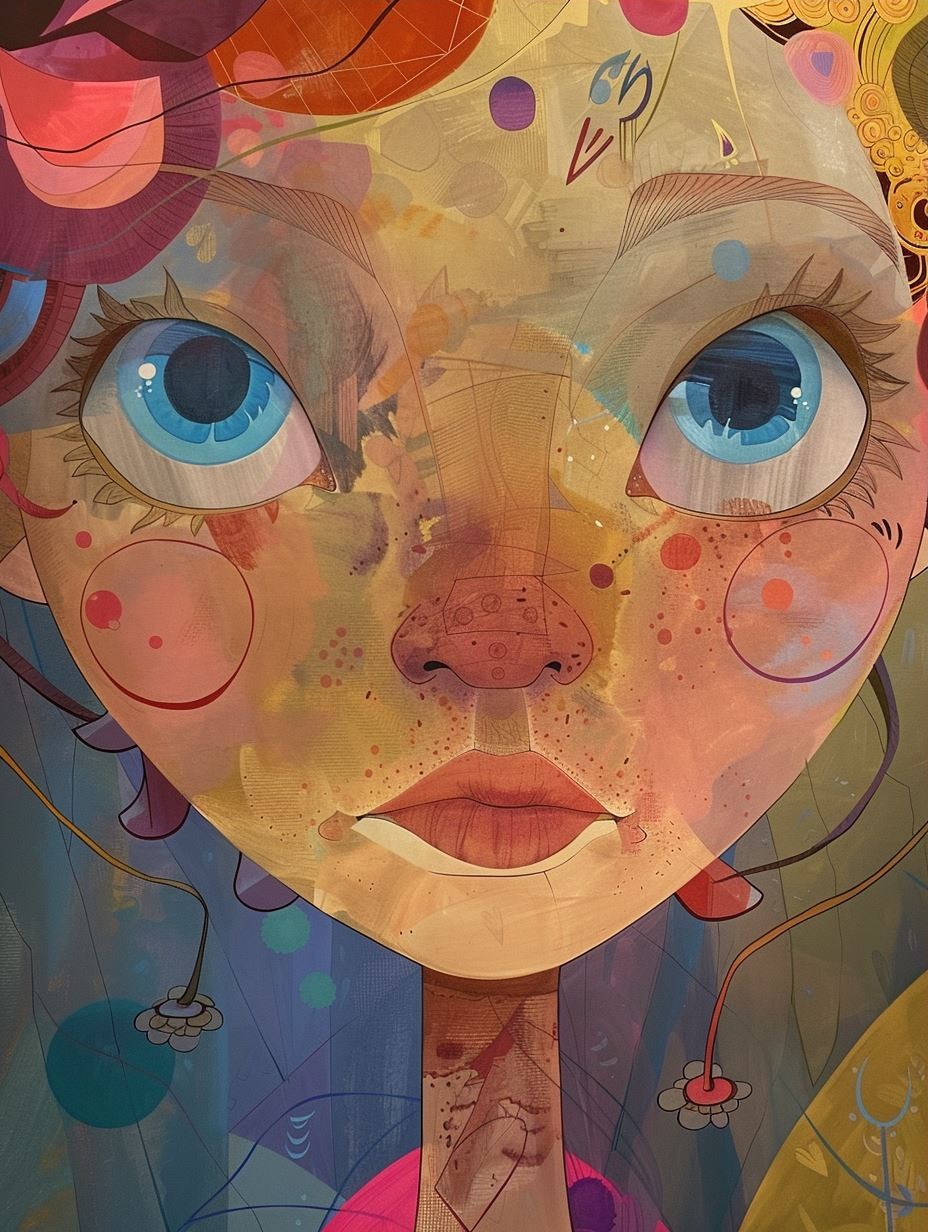 Psychedelic Flora Dreamscape Portrait - Image 3
