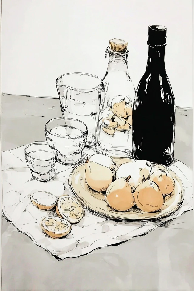 Serene Moments in Ink and Wash - Image 3