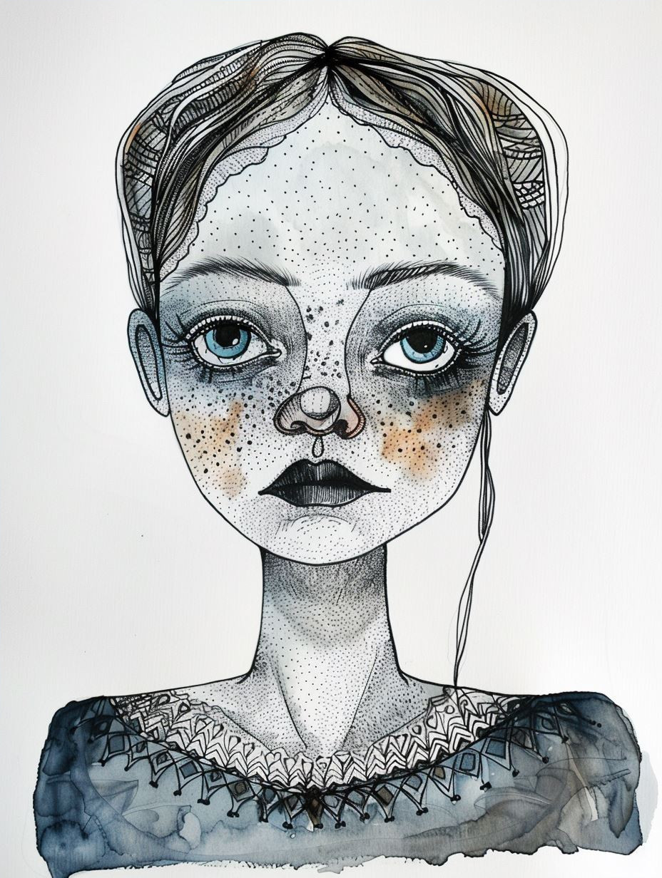 Melancholic Blue Ethereal Portraits - Image 4