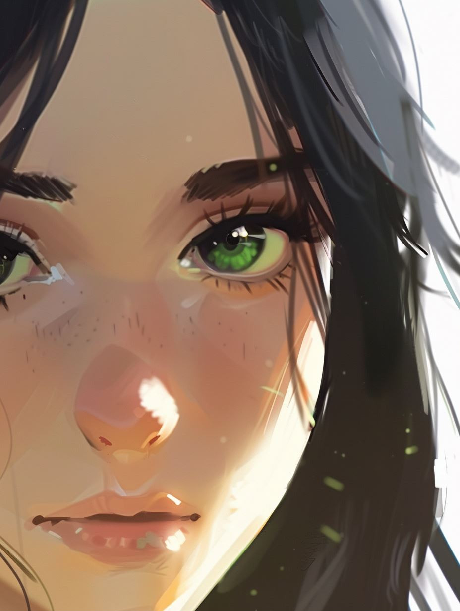 Emerald Gaze Digital Art - Image 1
