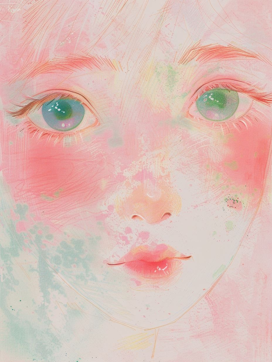 Ethereal Pastel Portraits of Dreamy Gazes - Image 1