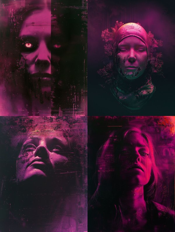 Ethereal Neon Gothic Portraits