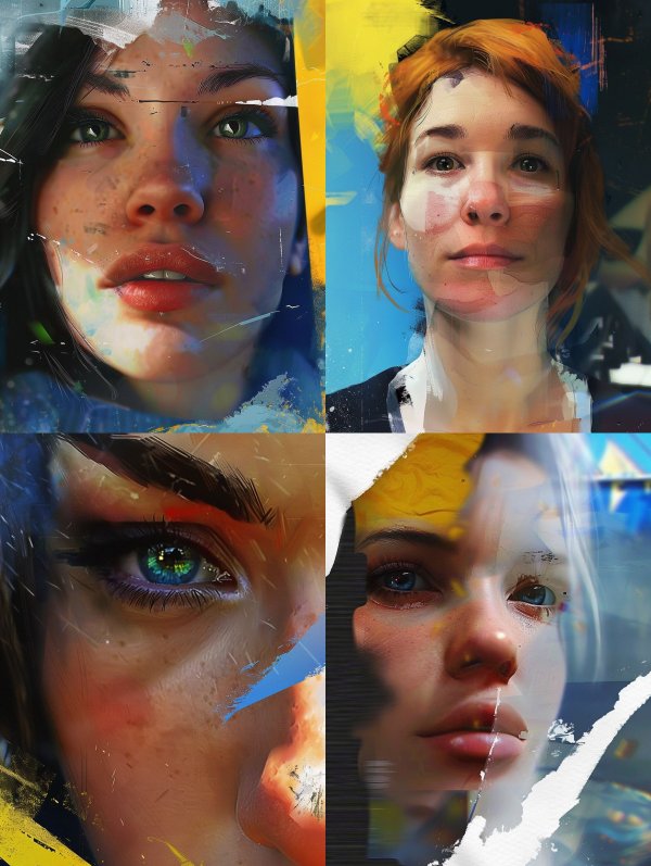 Abstract Digital Portraiture Fusion