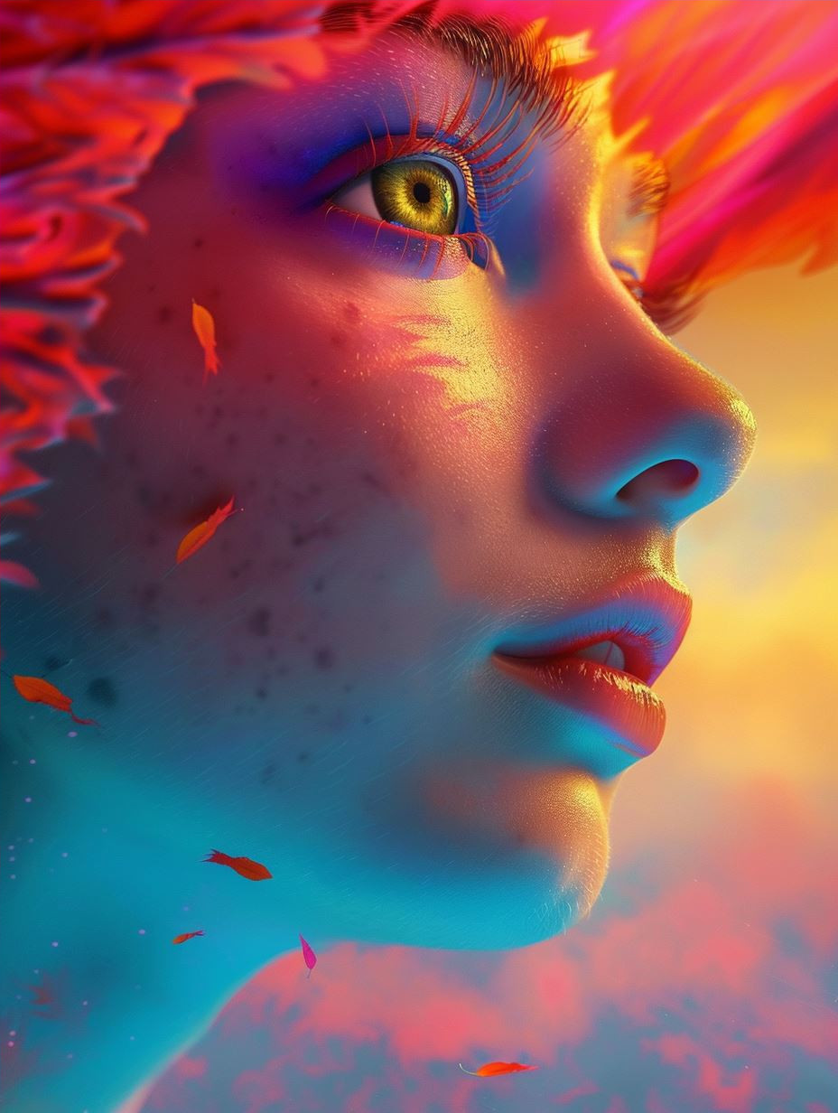 Neon Dream Ethereal Portrait - Image 4