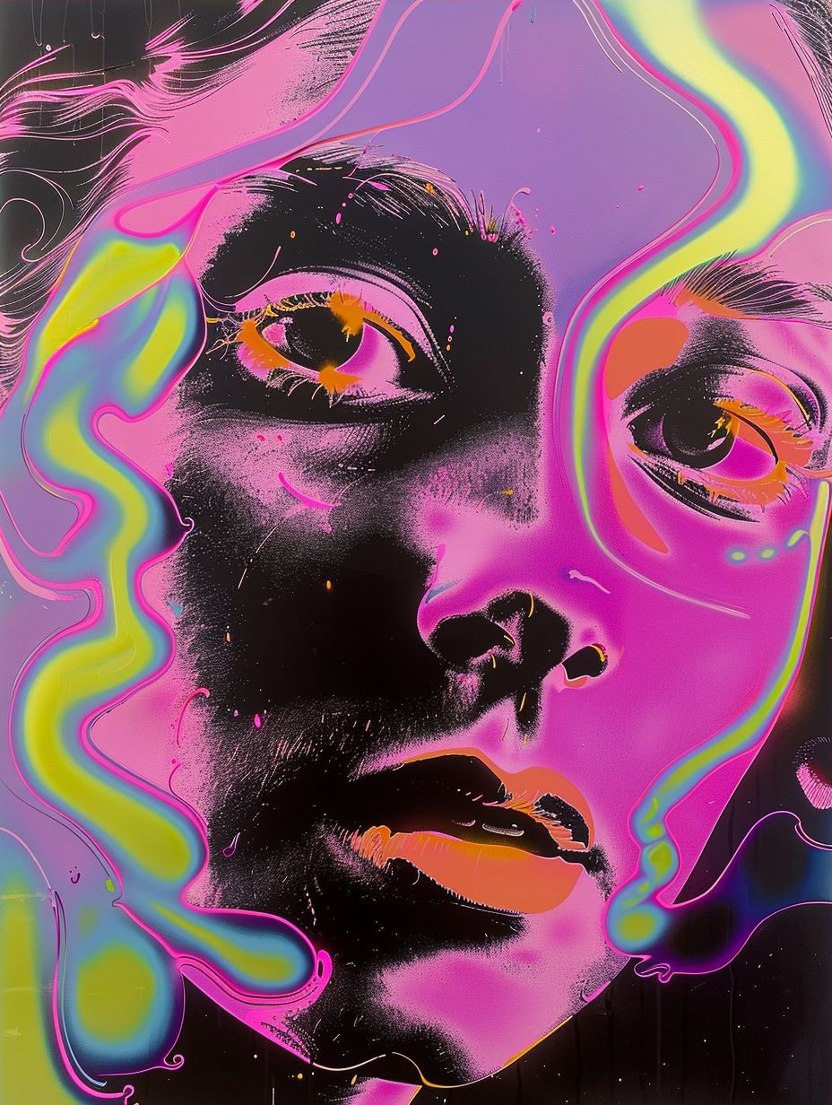 Neon Psychedelic Portrait Fusion - Image 3