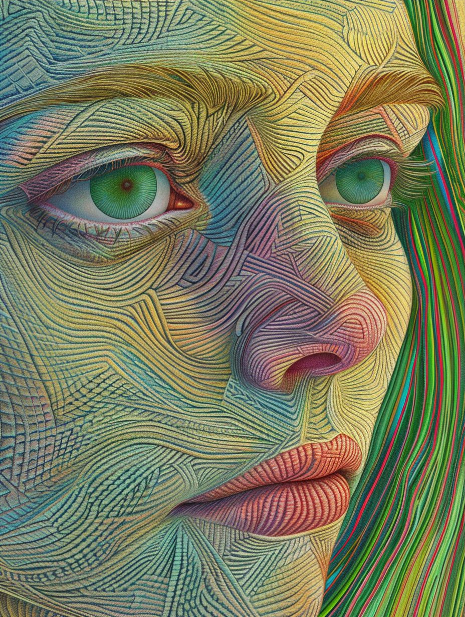 Prismatic Serpent Skin Portrait - Image 3